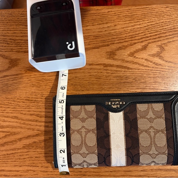 NWT Coach Anna Foldover Clutch Crossbody Bag in Brown and Black - Picture 12 of 13